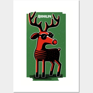 Rudolph's Day Off Tee: A  Take on Santa's Star Reindeer! Posters and Art